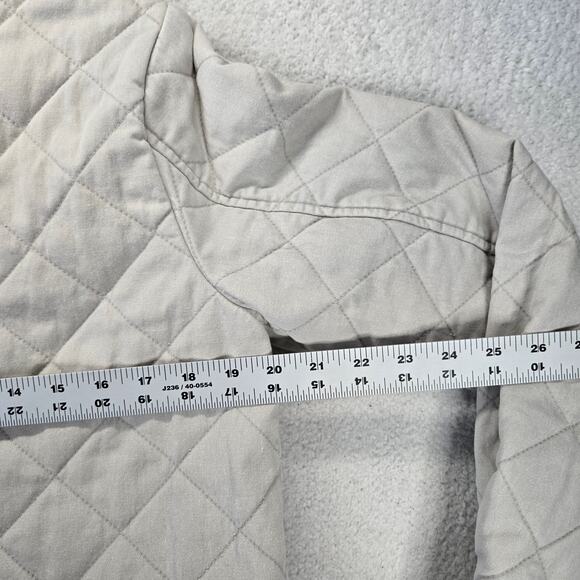 Joie Jacket Womens S Oversized Tan Quilted Snap Closure Shacket Barn Chore - Picture 9 of 13